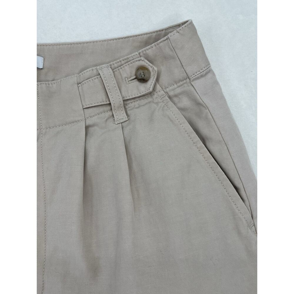 Madewell Pleated Wide Leg Size 8 Beige Lyocell Linen Blend High Rise Trouser - Picture 4 of 8